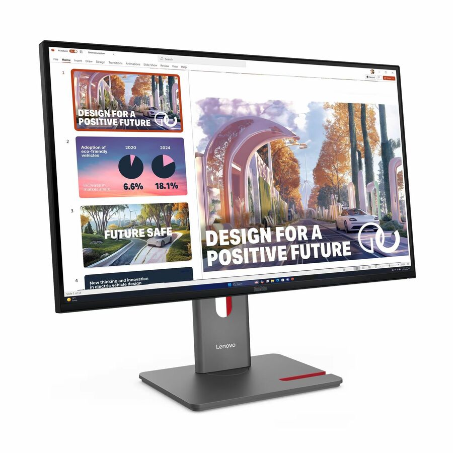 Lenovo ThinkVision P27QD-40 27" Class WQHD LED Monitor - 16:9 - Raven Black