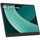 LG gram +view 17MT70 17" Class WQXGA LCD Monitor - 16:10 - Black, Silver