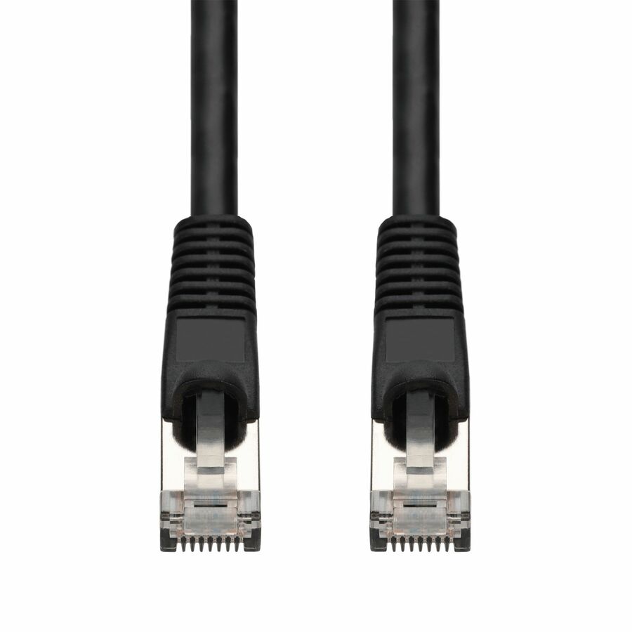 AddOn 25ft Black CAT 7 Shielded (S/FTP) PVC Ethernet Cable Snagless Bubble Boot RJ-45 M/M