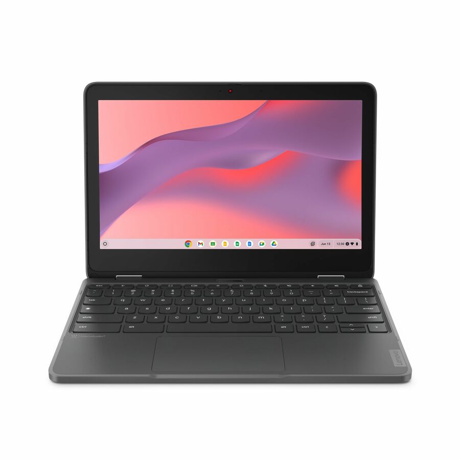 Lenovo 300e Yoga Chromebook Gen 4 82W2002NUS 11.6" Touchscreen Convertible 2 in 1 Chromebook - HD - 60 Hz - Octa-core (ARM Cortex A76 + Cortex A55) - 8 GB - 64 GB Flash Memory - English Keyboard - Graphite Gray
