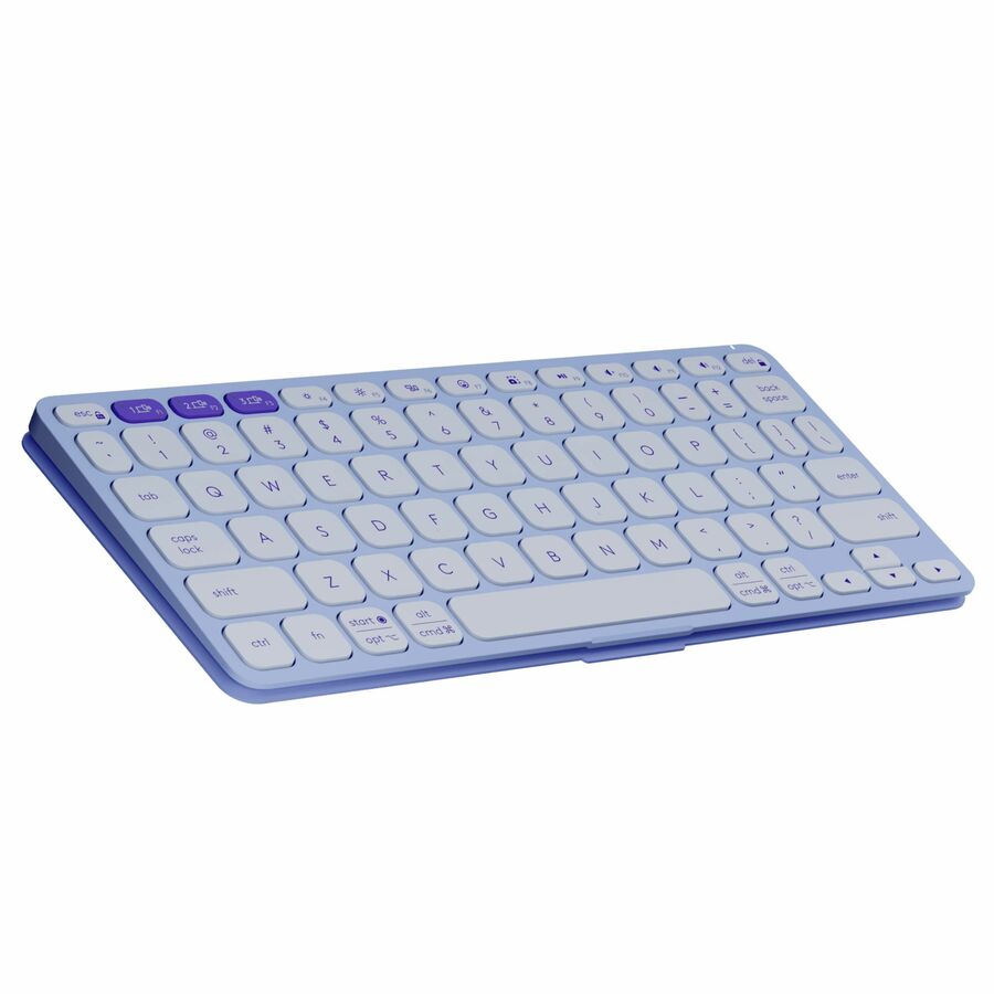 Logitech Keys-To-Go 2 Portable Bluetooth Keyboard for Tablet With Built-in Cover, Slim and Compact Wireless Keyboard for Windows, Android, Linux, iPad, iPhone, Mac, Apple TV (Lilac)