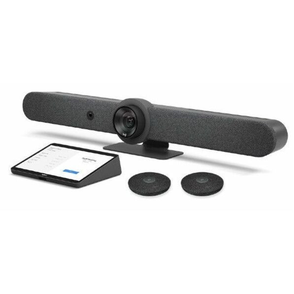 Logitech Rally Bar (TAA-Compliant Version) & Logitech Tap with Cat5e & Rally Mic Pod - TAA