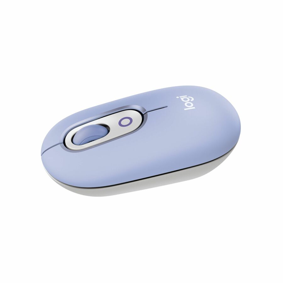 Logitech POP Mouse, Compact and Portable Wireless Bluetooth Mouse With Programmable Buttons and Quiet Clicks, Easy-Switch Between up to 3 Devices, Lilac