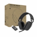 Logitech Zone Vibe Wireless Bluetooth® headphones with USB receiver and noise-canceling mic