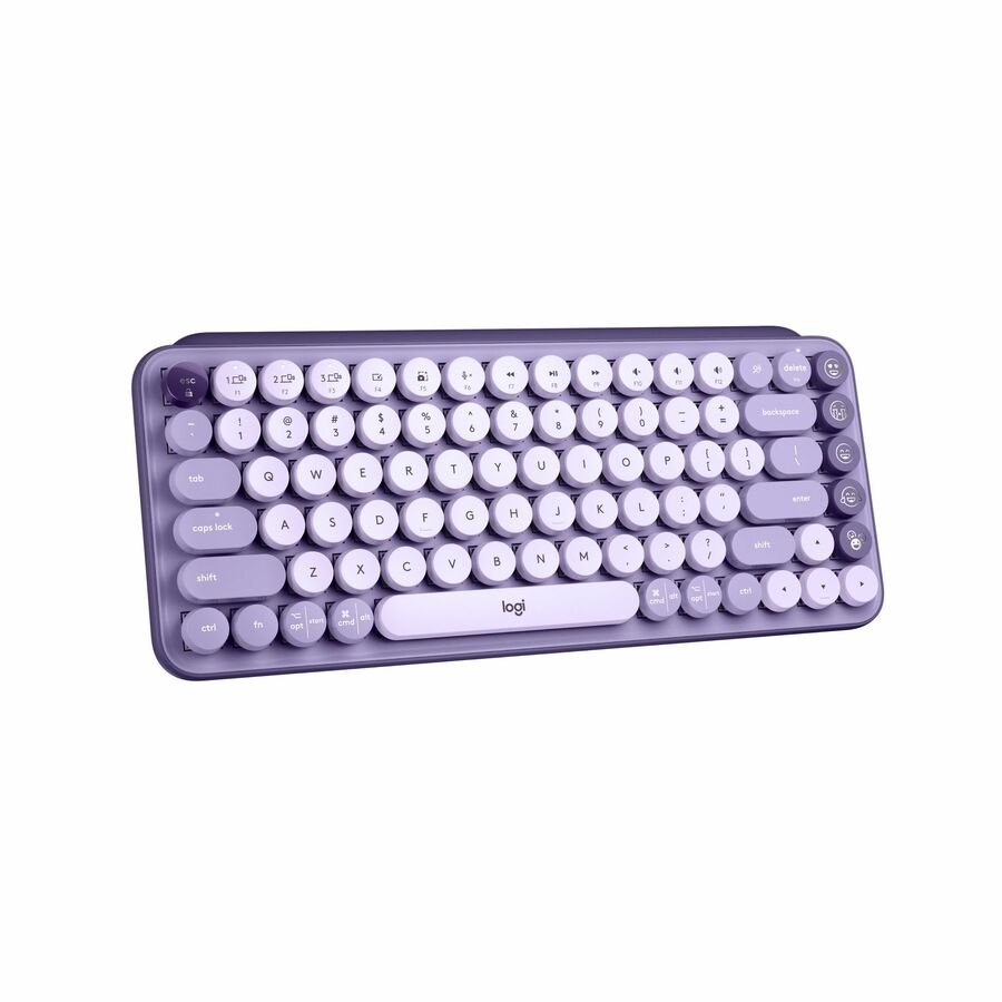 Logitech POP Keys Mechanical Wireless Keyboard with Customizable Emoji Keys, Compact Design, Bluetooth, Cosmos