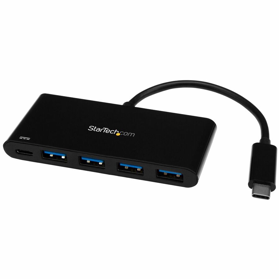 StarTech 4 Port USB C Hub with 4x USB Type-A (USB 3.0 SuperSpeed 5Gbps) - 60W Power Delivery Passthrough - Portable C to A Adapter Hub