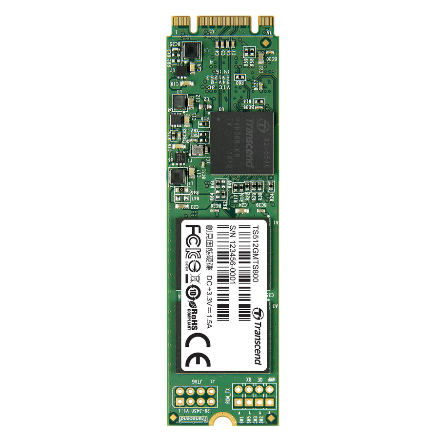 Transcend MTS800 512 GB Solid State Drive - M.2 Internal - SATA (SATA/600)