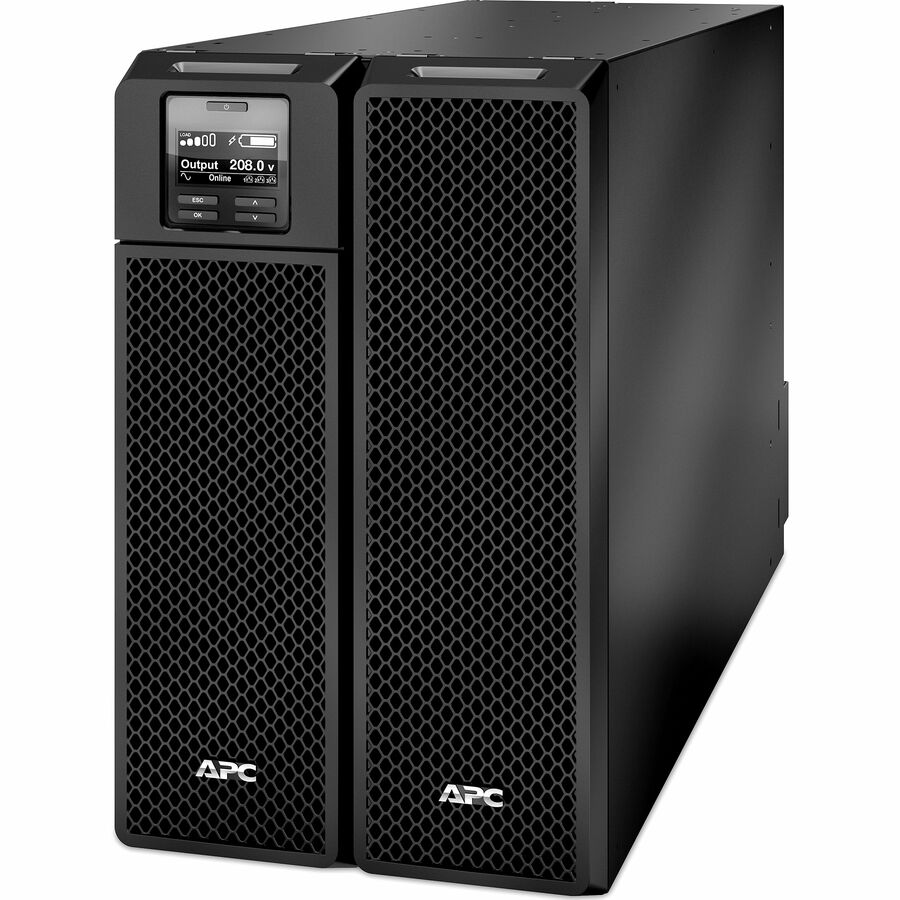 APC Smart-UPS On-Line, 10kVA/10kW, Tower, 208V, 4x L6-20R+2x L6-30R NEMA outlets, Network Card+SmartSlot, Extended runtime, W/O rail kit