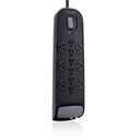 Belkin 12 Outlet Surge Protector with 8ft Power Cord - 3996 J - RJ-11 2X output lines, 1X input line