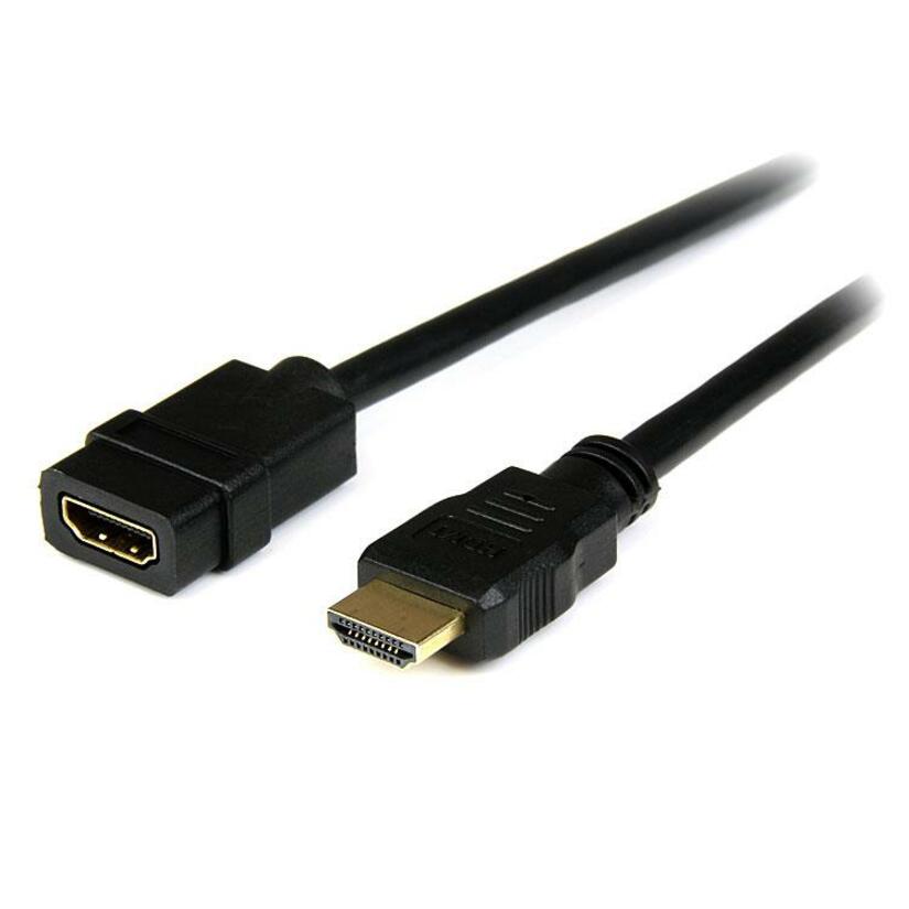 StarTech 2m HDMI Extension Cable, HDMI Male to Female Cable, 4K HDMI Cable Extender, 4K UHD HDMI Cable with Ethernet M/F, HDMI 1.4