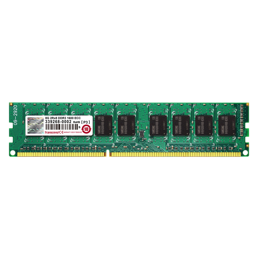 Transcend 8GB DDR3 Memory 240Pin Long-DIMM DDR3-1600 ECC Unbuffer Memory