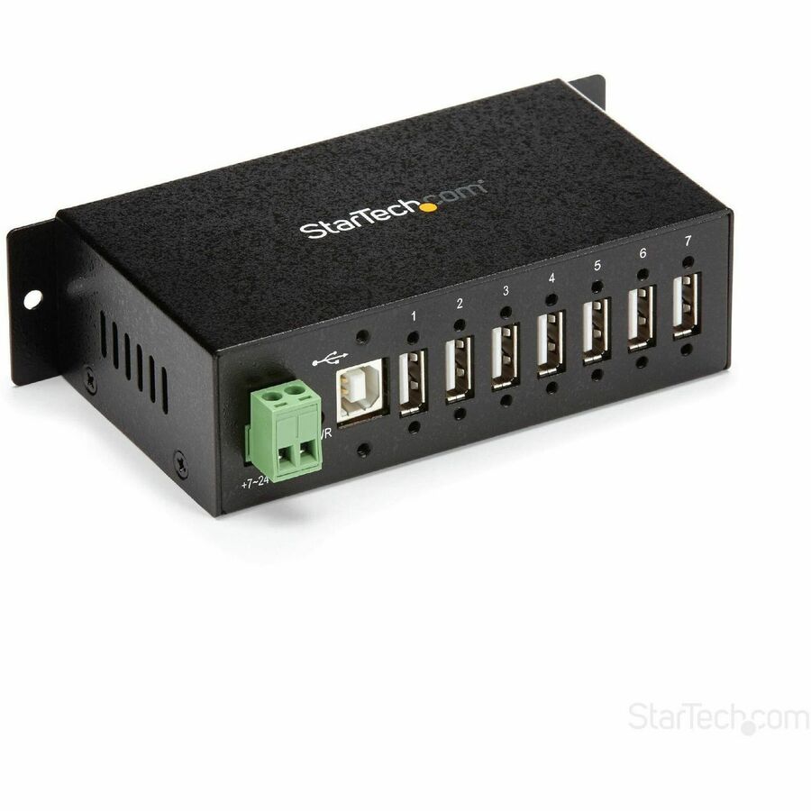 StarTech Mountable Rugged Industrial 7 Port USB 2.0 Hub, TAA