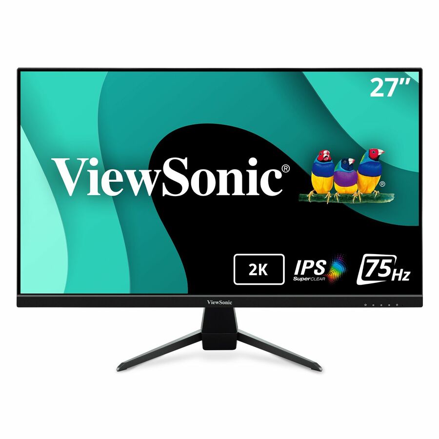 ViewSonic VX2767U-2K 27 Inch 1440p Monitor, IPS Display with 65W USB-C and HDR10 for Ultimate Home Entertainment, Eye Care Technology, Ultra-Thin Bezels, HDMI, and DisplayPort Inputs