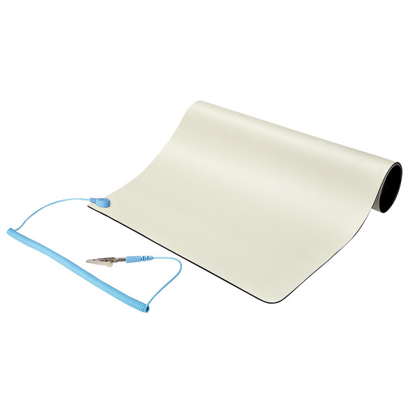 [17StaticMat-11x18] StarTech.com Anti Static Mat, ESD Mat for Electronics Repair, Anti Static Table/Desk Mat w/Detachable Grounding Wire, ANSI/ESD S 4.1, Flexible Thermoplastic Work Pad/Mat, 11x18in (30x46cm)