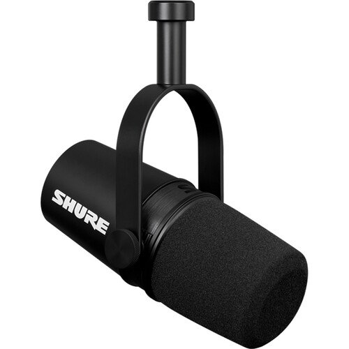 Shure XLR Microphone - Pro Quality Dynamic Mic for Podcasting & Vocal Recording - Black