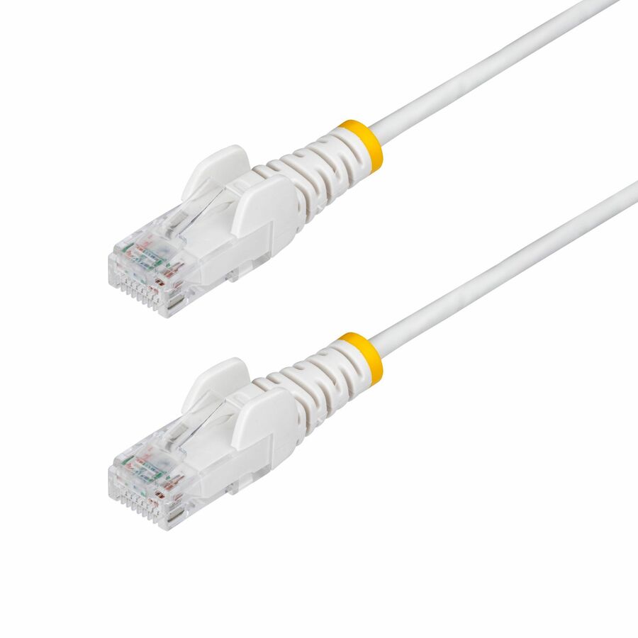StarTech 3ft White Slim CAT6 Ethernet Cable, Slim Snagless RJ45, UTP, LSZH, 28AWG Bare Copper, Slim Network Patch Cord
