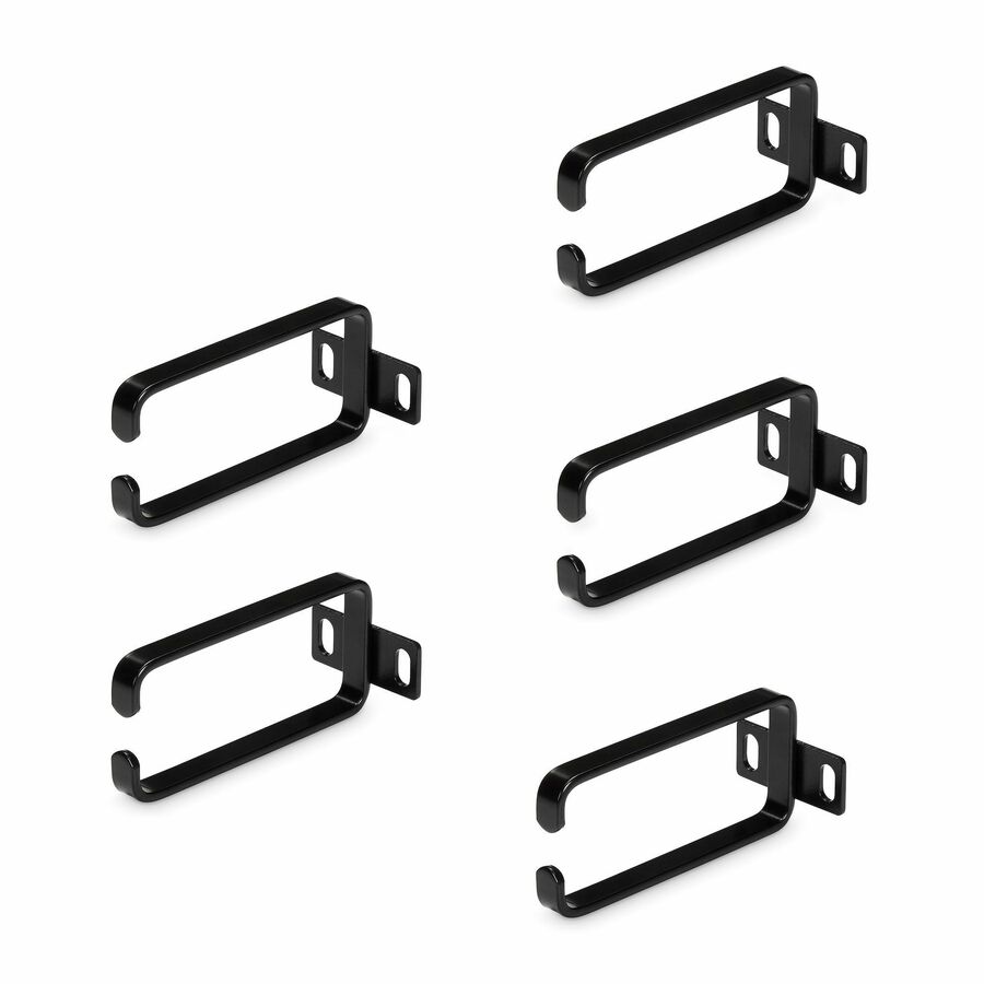 StarTech 5-Pack 1U Vertical Cable Management D-Ring Hooks, Server Rack Cable Management, Cable Manager, Network Rack Wire Organizers