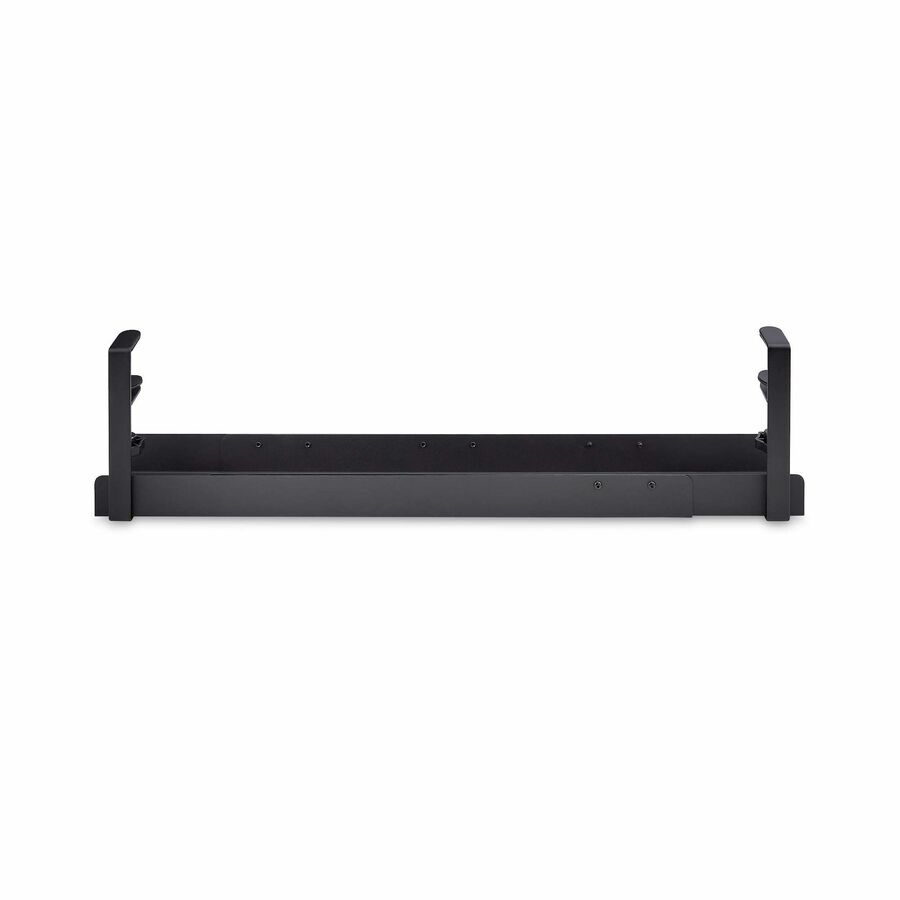 StarTech Under Desk Cable Management Tray, Length Adjustable, Clamp-On Installation, No Drilling Required, Black