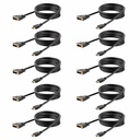 StarTech 6ft (1.8m) HDMI to DVI Cable, DVI-D to HDMI Display Cable (1920x1200p), 10 Pack, Black, HDMI to DVI-D Adapter Cord M/M