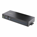 StarTech 16-Port Industrial USB 3.0 Hub 5Gbps, Mountable, Terminal Block Power Up to 120W Shared, USB Charging, Dual-Host Switch, TAA