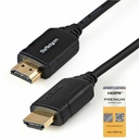 StarTech.com 1.6ft/50cm Premium Certified HDMI 2.0 Cable with Ethernet, High Speed Ultra HD 4K 60Hz HDMI Cable HDR10 UHD HDMI Monitor Cord - 1.6ft/50cm Premium Certified High Speed HDMI Cable with Ethernet; 4K 60Hz (up to 4096x2160p)/UHD/18Gbps bandwidth/HDR10/Ultra wide/32 Ch Audio - 34AWG HDMI cord/PVC jacket/strain relief - HDMI 2.0 cable to connect laptop/desktop w/ TV/monitor/display