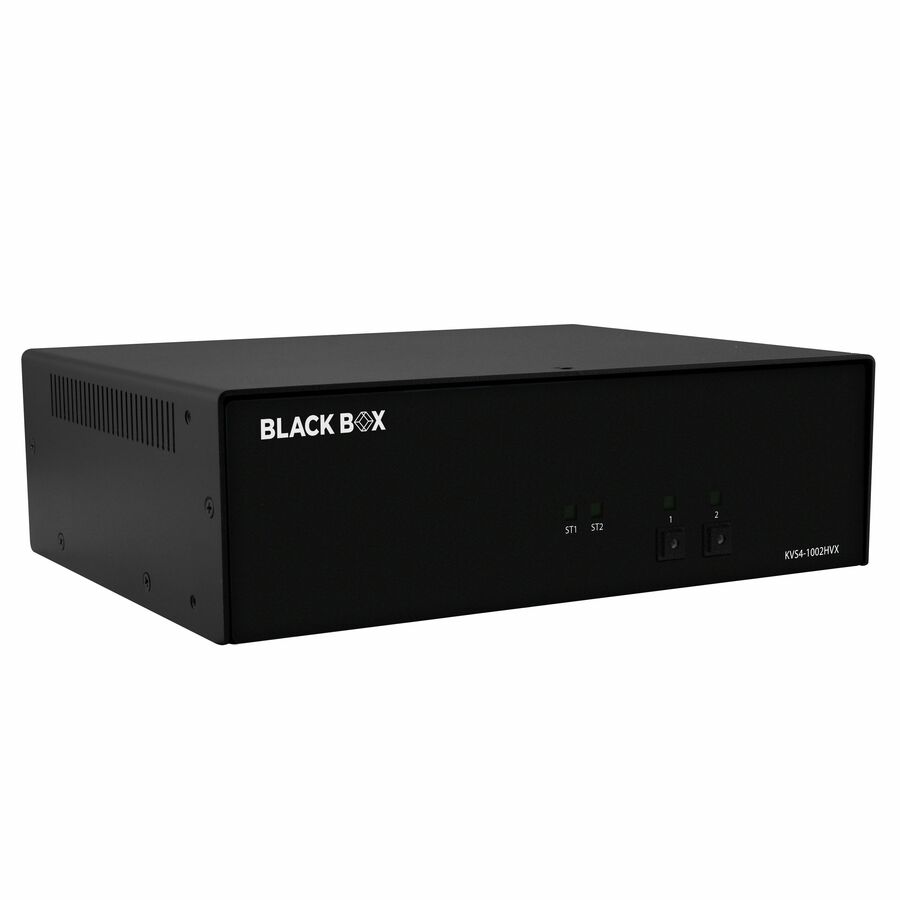 Black Box Secure KVM Switch, NIAP 4.0 Certified - 2-Port, Single-Monitor, FlexPort HDMI/DisplayPort, CAC