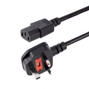 StarTech 6 ft Standard UK Computer Power Cord - Power cable - IEC 320 EN 60320 C13 (F) - BS 1363 (M)