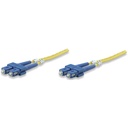 Intellinet Network Solutions Fiber Optic Patch Cable, SC/SC, OS2, 9/125, Single-Mode, Duplex, Yellow, 10 ft (3 m)