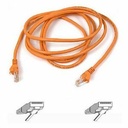 Belkin Cat5e Patch Cable - RJ-45 Male Network - RJ-45 Male Network - 3ft - Orange