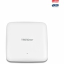 TRENDnet AX1800 Dual Band WiFi 6 PoE+ Access Point, 1201Mbps WiFi AX + 576Mbps WiFi N, MU-MIMO, OFDMA,1024 QAM, WDS, Client Bridge, WDS Bridge, AP, WDS Station, White, TEW-921DAP - 2.40 GHz, 5 GHz - Internal - MIMO Technology - 1 x Network (RJ-45) - Gigabit Ethernet - PoE+ (RJ-45) Ports - 15 W - Wall Mountable, Ceiling Mountable