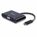 StarTech USB-C VGA Multiport Adapter - USB-A Port - with Power Delivery (USB PD) - USB C Adapter Converter - USB C Dongle