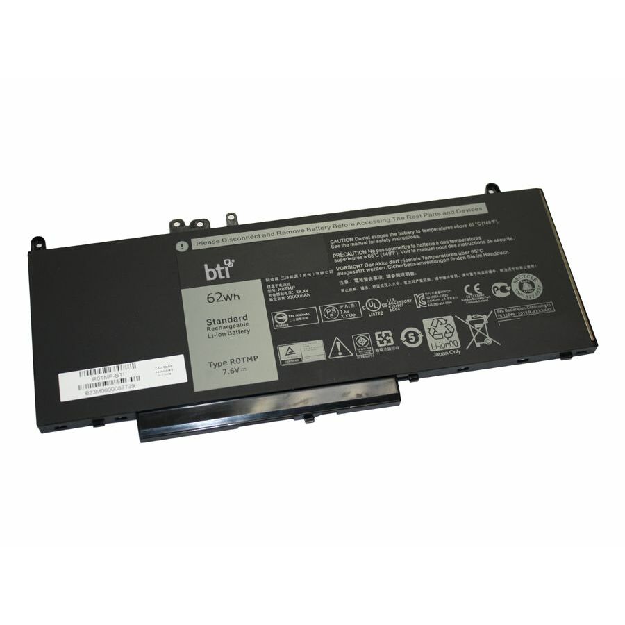 BTI R0TMP-BTI 7.6V 62WHR LI-ION BATTERY CN-0FDX0T, FDX0T, R0TMP, WTG3T LATITUDE E5450, E5550
