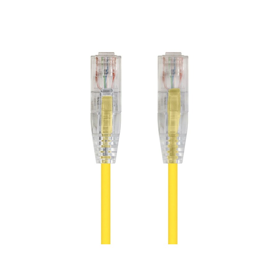 Monoprice SlimRun Cat6 28AWG UTP Ethernet Network Cable, 6-inch Yellow