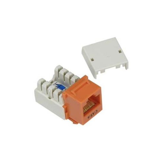 Unirise Cat6 Keystone Jack 110 Type Punch Down, Orange