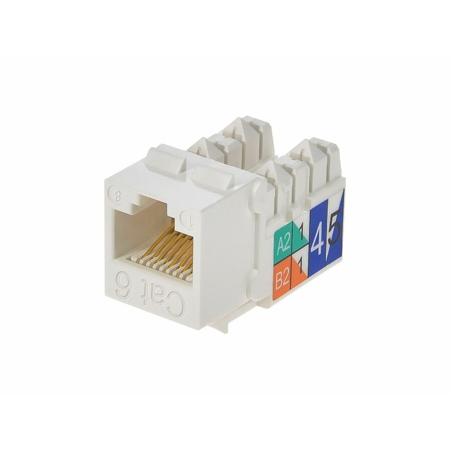 Monoprice Cat6 Punch Down Keystone Jack for 22-24AWG Solid Wire, White