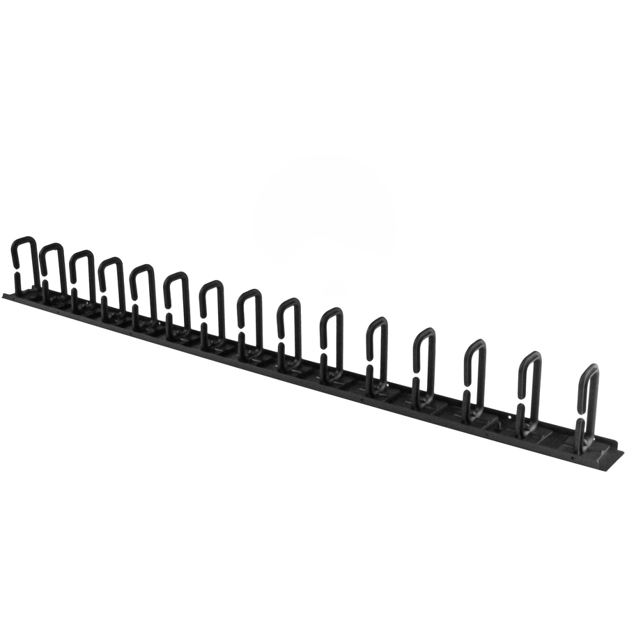 StarTech.com Vertical Cable Organizer with D-Ring Hooks - Vertical Cable Management Panel - 20U - 2.8ft. - Eliminate cable stress in your rack while making equipment easier to access, w/ this 2.8ft vertical cable management panel -Rackmountable cable manager - 20U vertical mounting - Get passive cooling in your rack by organizing cables to improve airflow