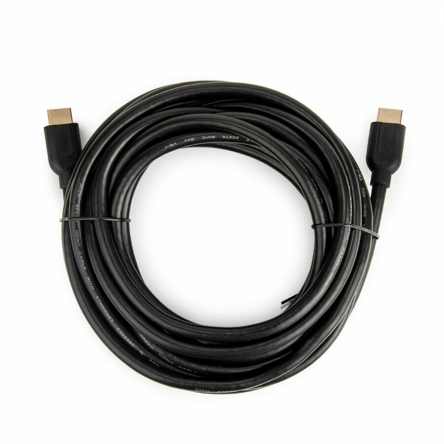 Rocstor Premium 25ft 4K High Speed HDMI to HDMI M/M Cable - Ultra HD HDMI 2.0 Supports 4k x 2k at 60Hz with resolutions up to 3840x2160p and 18Gbps Bandwidth - HDMI 2.0 to HDMI 2.0 Male/Male - HDMI 2.0 for HDTV, DVD Player - 25ft (7.6m) - 1 Retail Pack - 1 x HDMI Male - 1 x HDMI Male - Gold Plated Connectors - Shielding - Black - HDMI CABLE ULTRA HD 4Kx2K - HDMI for Audio/Video Devi SUPPORT 3D 4K2K 60HZ 18GBPS
