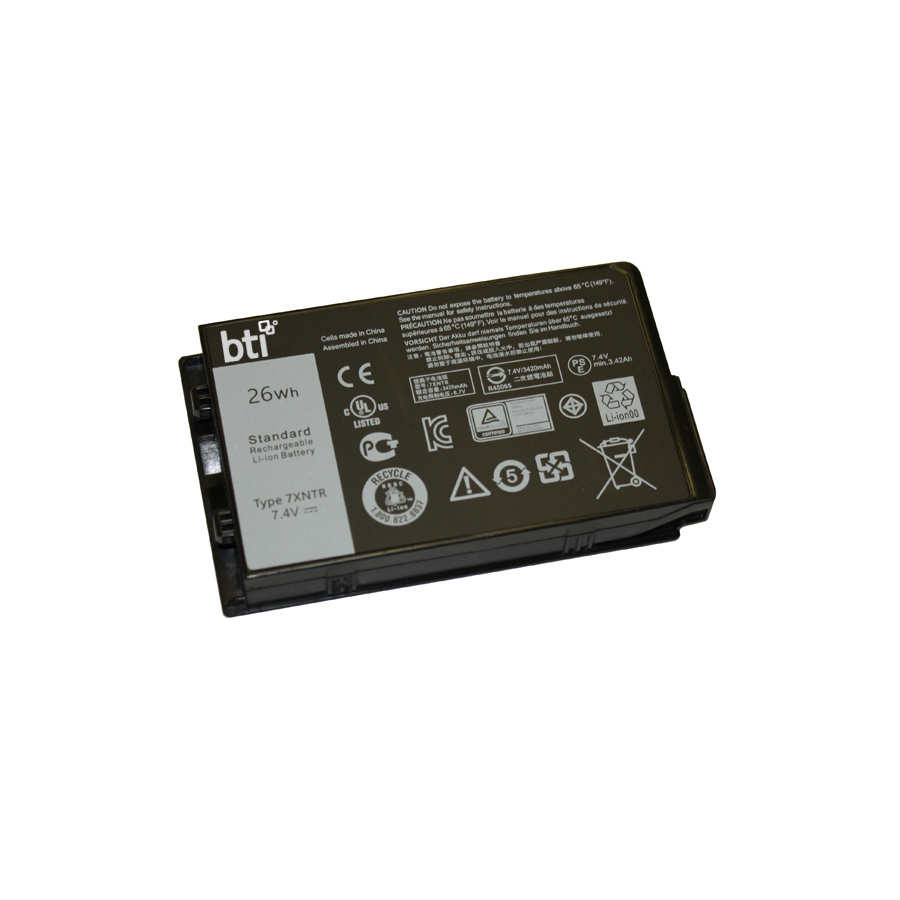 BTI 7XNTR-BTI 7.4V 26WHR LI-ION BATTERY 7XNTR FH8RW LATITUDE 12 7202, LATITUDE 12 7202 RUGGED TABLET