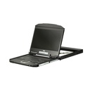 Aten 1U Ultra Short Depth Single Rail WideScreen LCD Console (USB / VGA)-TAA Compliant