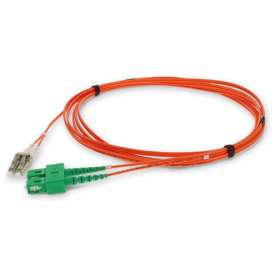 AddOn 3m ASC to LC Orange OM2 Duplex OFNR (Riser-Rated) Fiber Patch Cable