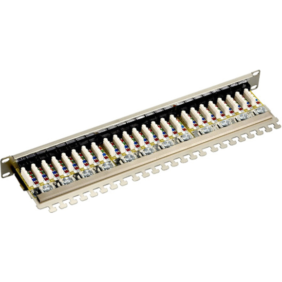 Black Box CAT6 Shielded Patch Panel - 1U, 24-Port