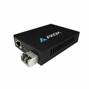 Axiom TAA 1Gbs PoE+ RJ45 to 1000Base-LX Fiber Media Converter - SMF, LC, 10KM, 1310nm