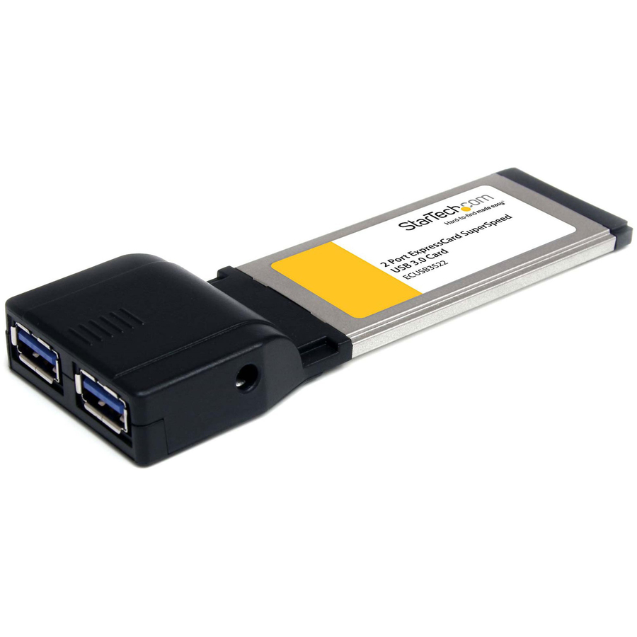 StarTech 2 Port ExpressCard SuperSpeed USB 3.0 Card Adapter with UASP Support, 5Gbps, TAA