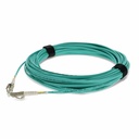 AddOn 13m LC to LC Aqua OM3 Duplex OFNR (Riser-Rated) Fiber Patch Cable