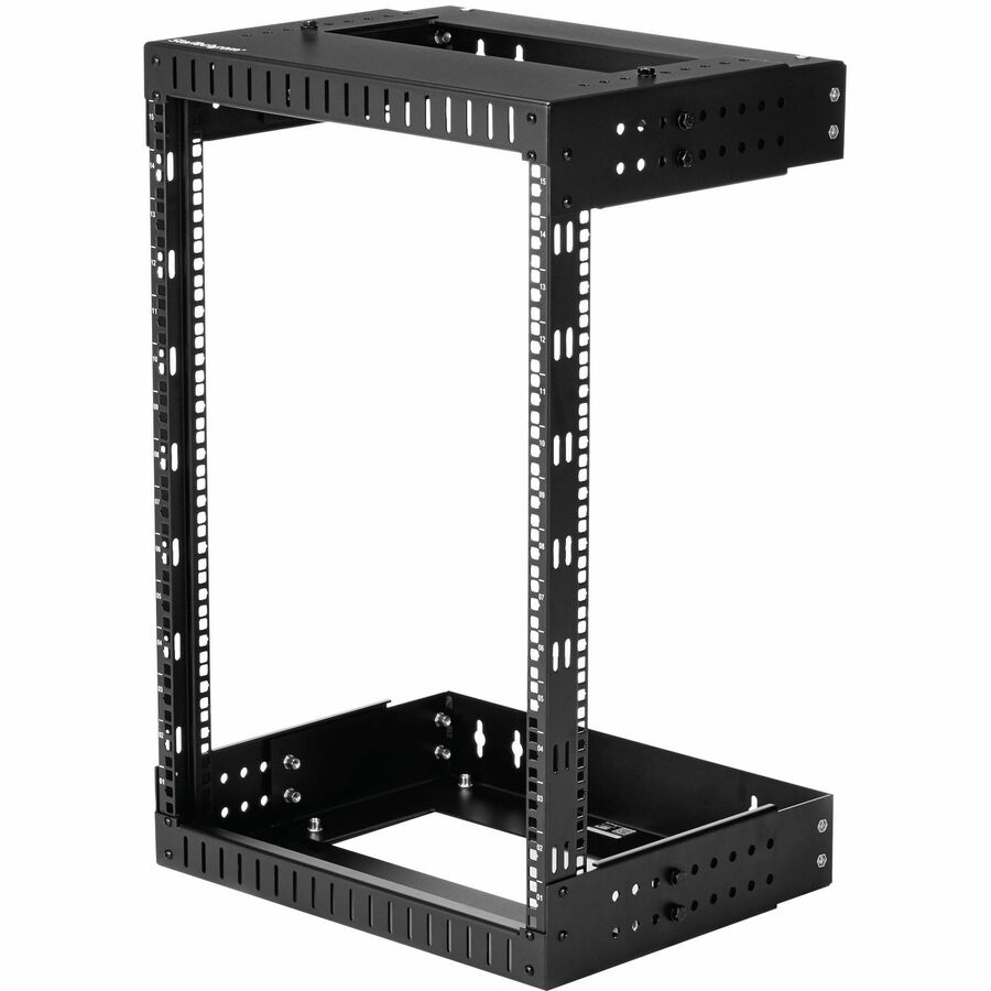 StarTech 2-Post 15U Heavy-Duty Wall Mount Network Rack, 19" Open Frame Server Rack with Adjustable Depth, Data Rack for IT Equipment