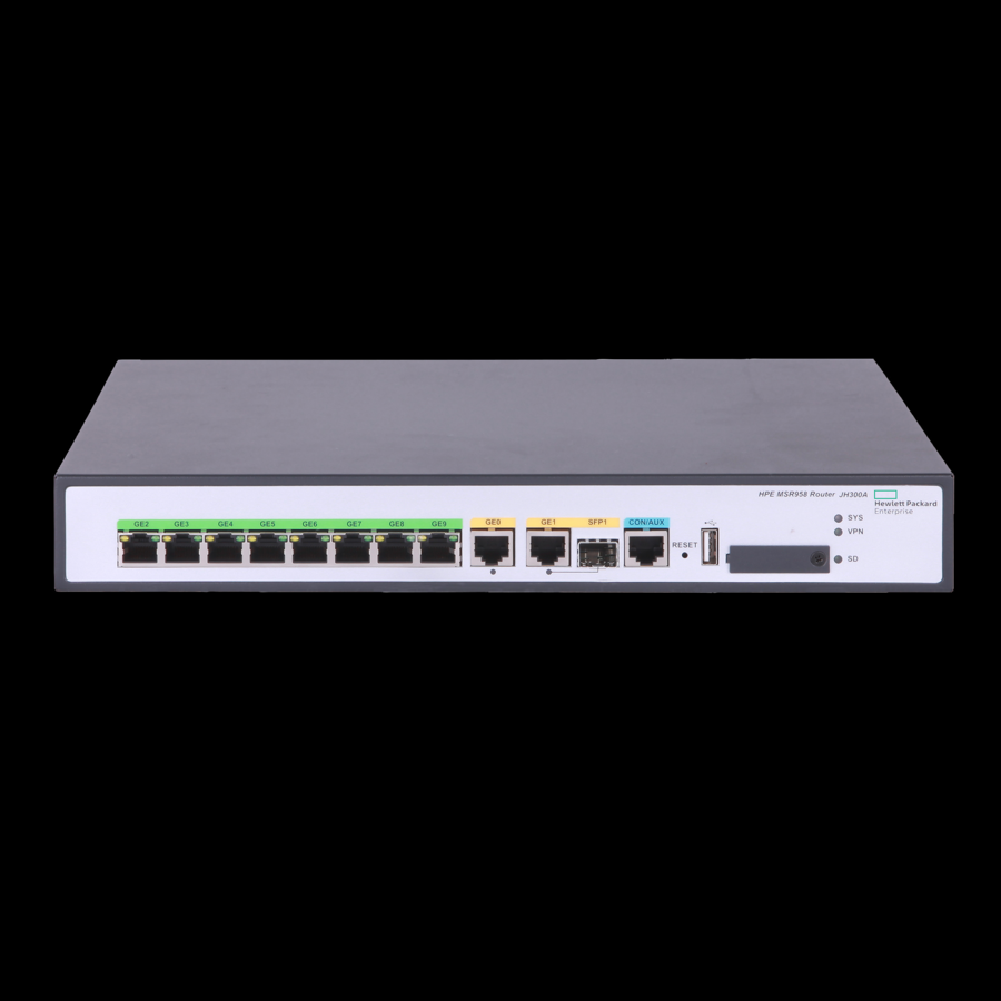 HPE FlexNetwork MSR958 1GbE and Combo 2GbE WAN 8GbE LAN Router