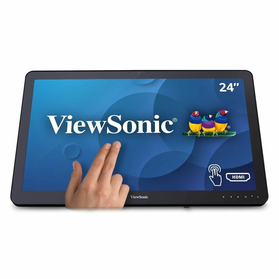 ViewSonic TD2430 24 Inch 1080p Touch Screen Monitor, 10-Point Multi-Touch for Retail POS and Kiosks, Durable 7H Scratch-Resistant Glass, Advanced Ergonomics, HDMI, and DisplayPort Inputs