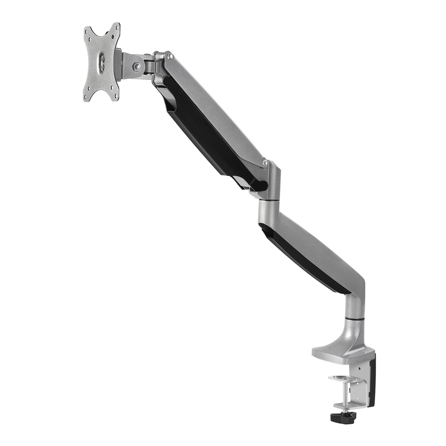 High Premium Aluminum Gas Spring Desk Mount - 13" to 32" - Single Monitor - Max load 19.8Ibs, VESA 75x75/100x100mm