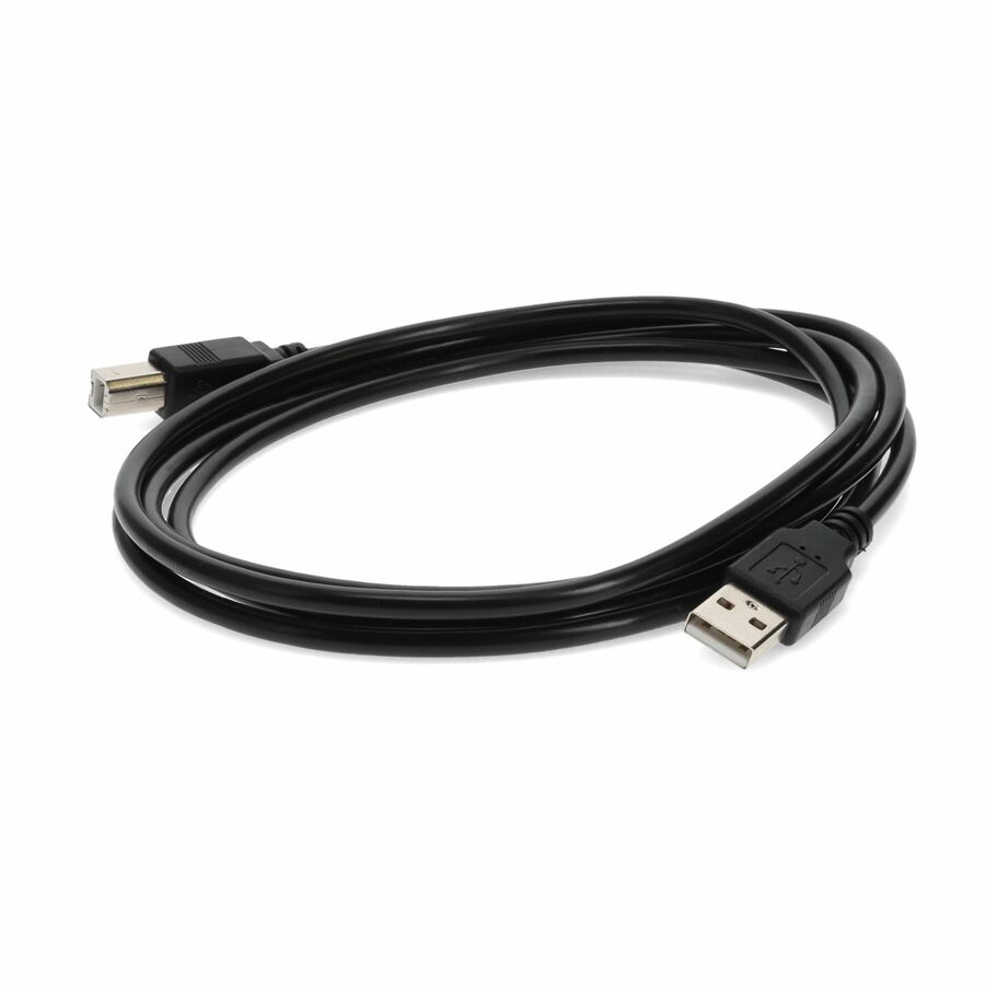 AddOn 15ft USB A 2.0 Male to USB B 2.0 Male Black Cable