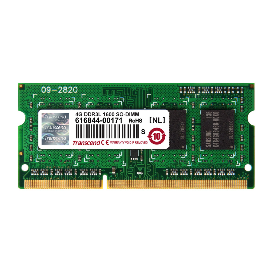 Transcend 4GB DDR3L 1600 SO-DIMM CL11 1Rx8